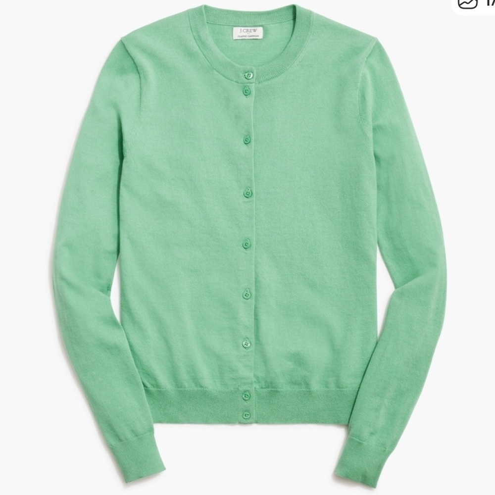 J Crew Classic cotton cardigan sweater cardi button layer coastal cottage M